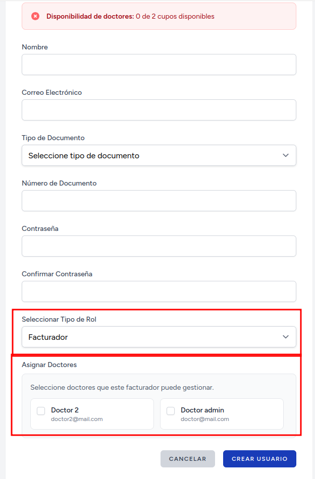 Configuración de Facturador